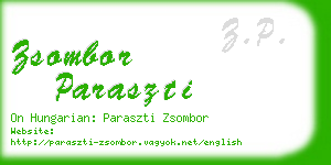 zsombor paraszti business card